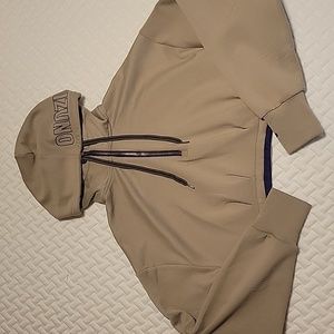 Mizuno Taupe Cropped Hoodie - Size M